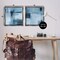 Stupell Industries Blue Abstract Linear Details 2pc Floater Framed Canvas Wall Art Set Design by Susan Jill